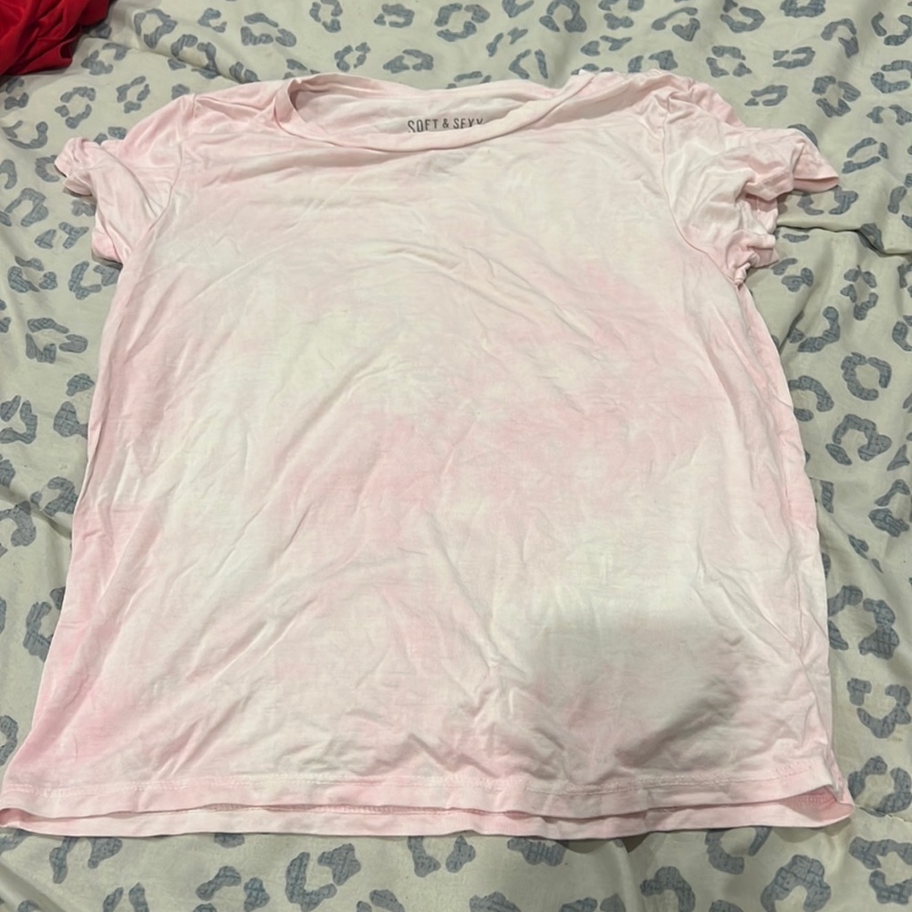 White/Pink American Eagle TShirt Size S